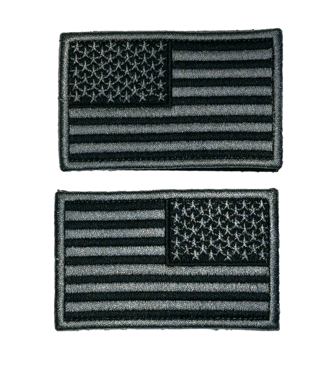 American Flag Patch 2x3 Inch Hook and Loop USA Patch Set – Forward and Reverse