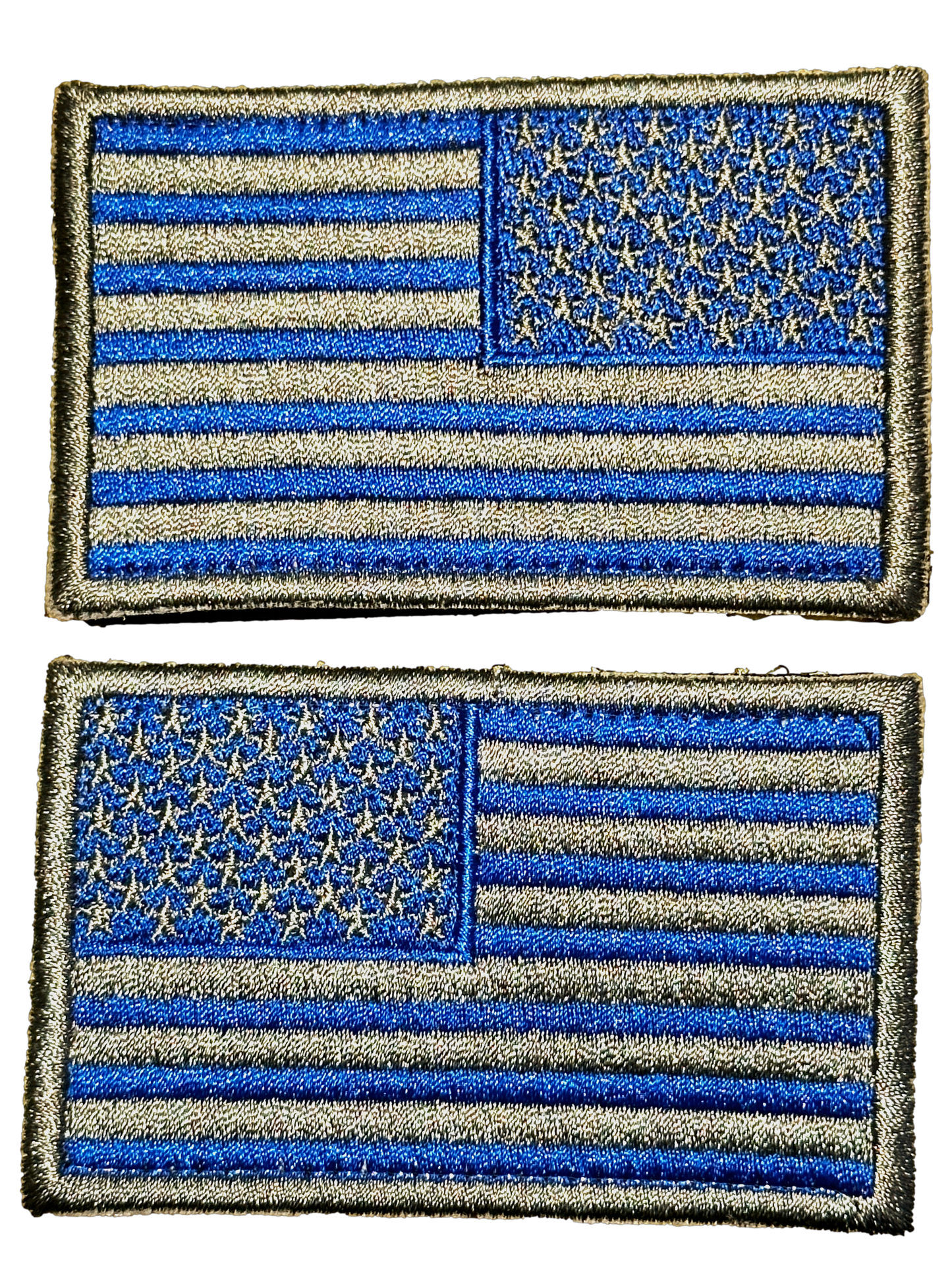 American Flag Patch 2x3 Inch Hook and Loop USA Patch Set – Forward and Reverse