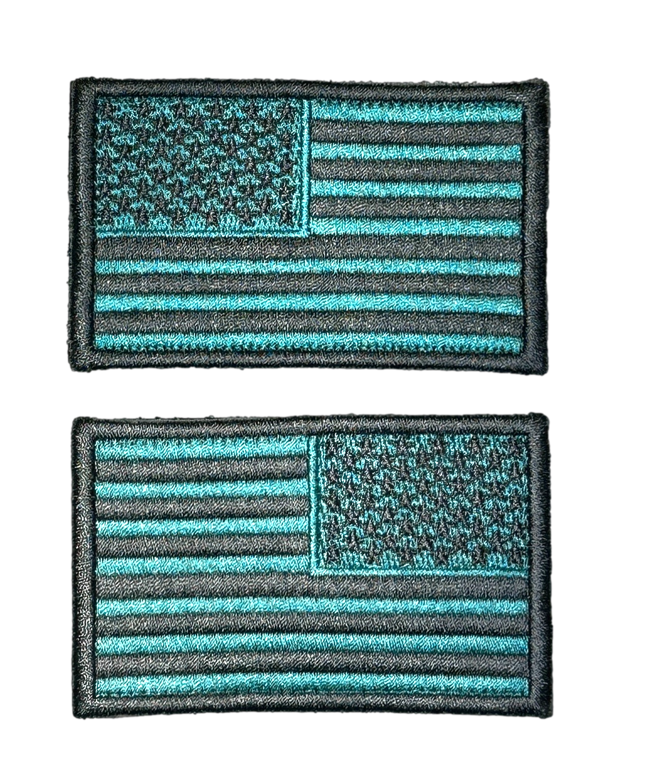 American Flag Patch 2x3 Inch Hook and Loop USA Patch Set – Forward and Reverse