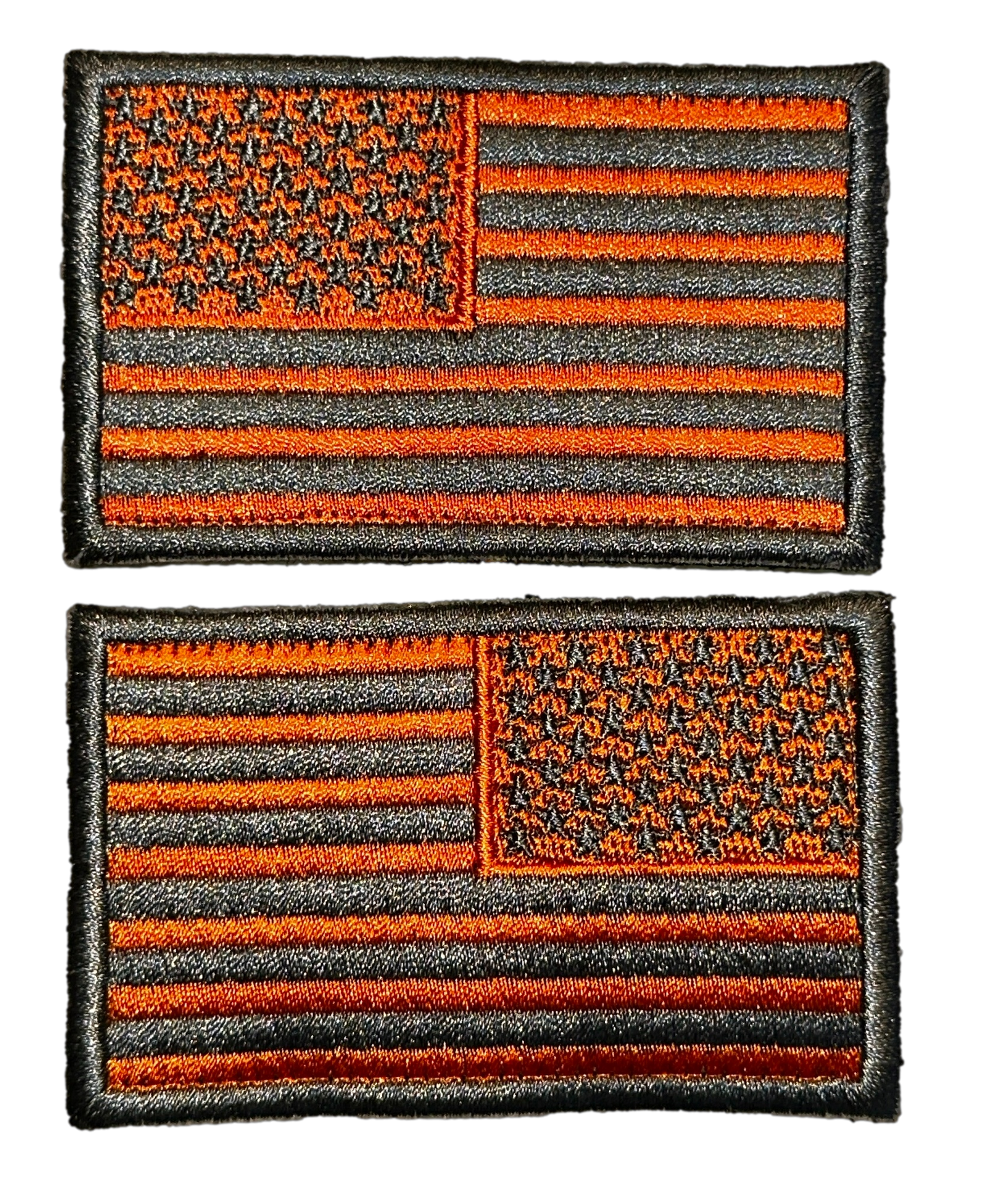 American Flag Patch 2x3 Inch Hook and Loop USA Patch Set – Forward and Reverse