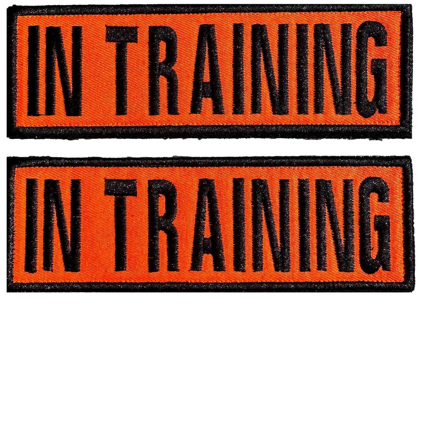 Service Dog Collar Vest Patches - 2 X 6 Inch Embroidered - Hook & Loop