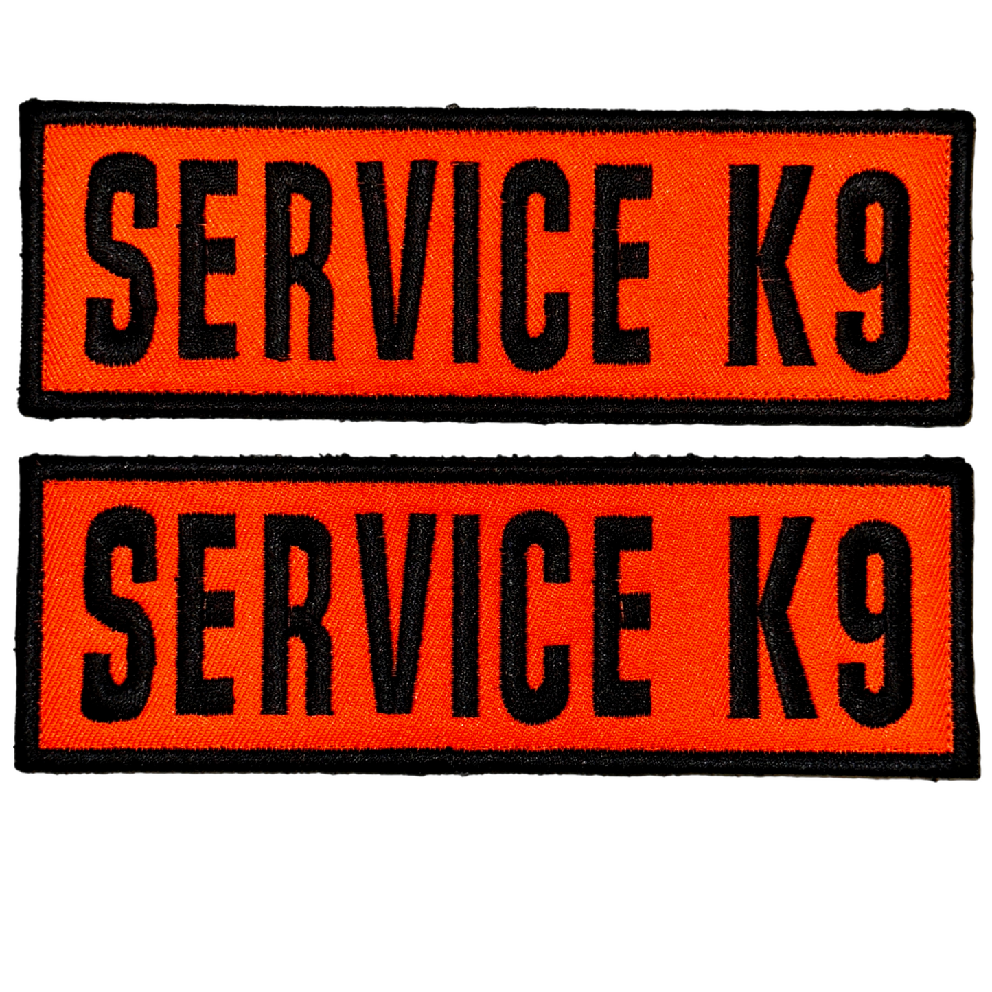 Service Dog Collar Vest Patches - 2 X 6 Inch Embroidered - Hook & Loop