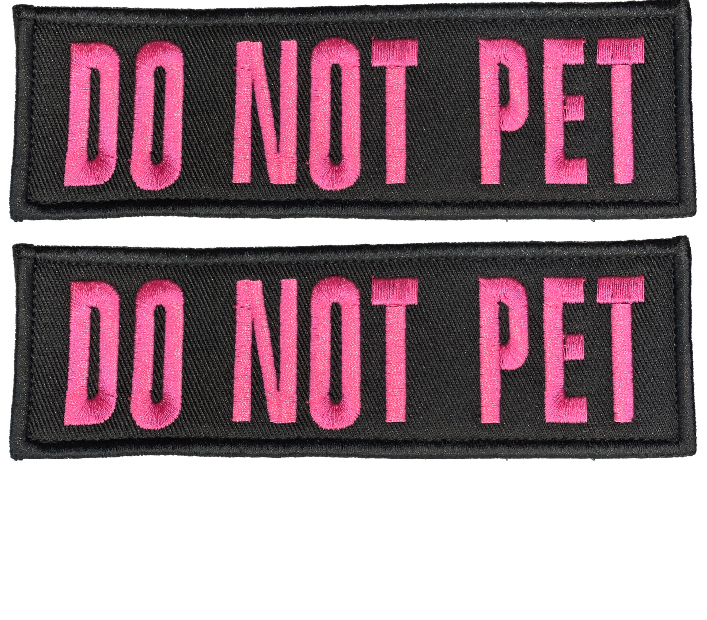 Service Dog Collar Vest Patches - 2 X 6 Inch Embroidered - Hook & Loop