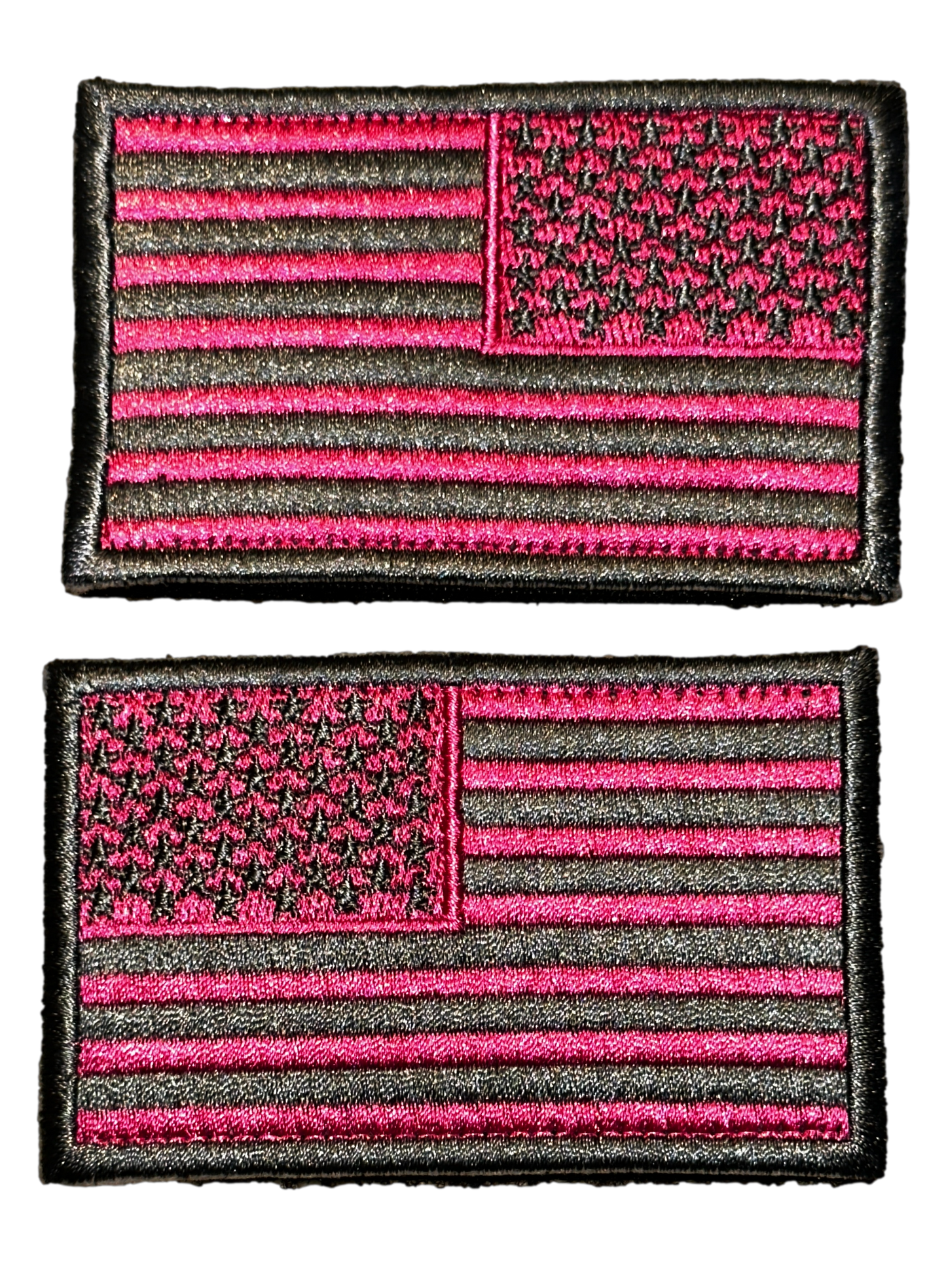 American Flag Patch 2x3 Inch Hook and Loop USA Patch Set – Forward and Reverse