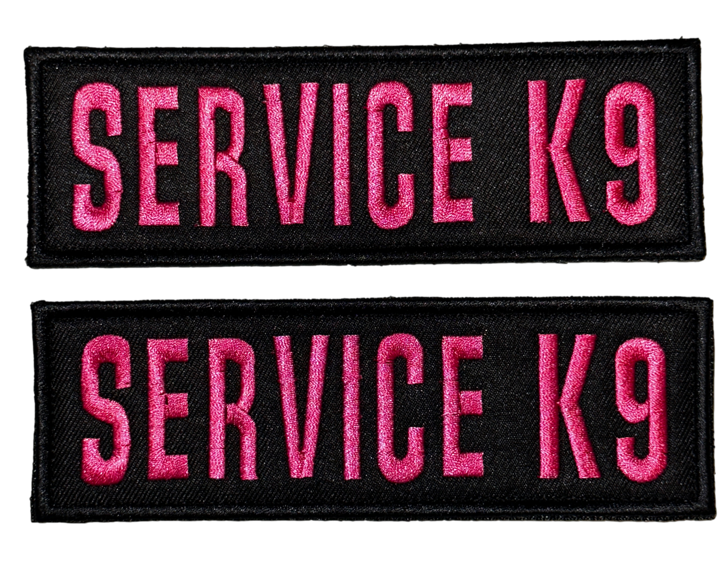 Service Dog Collar Vest Patches - 2 X 6 Inch Embroidered - Hook & Loop