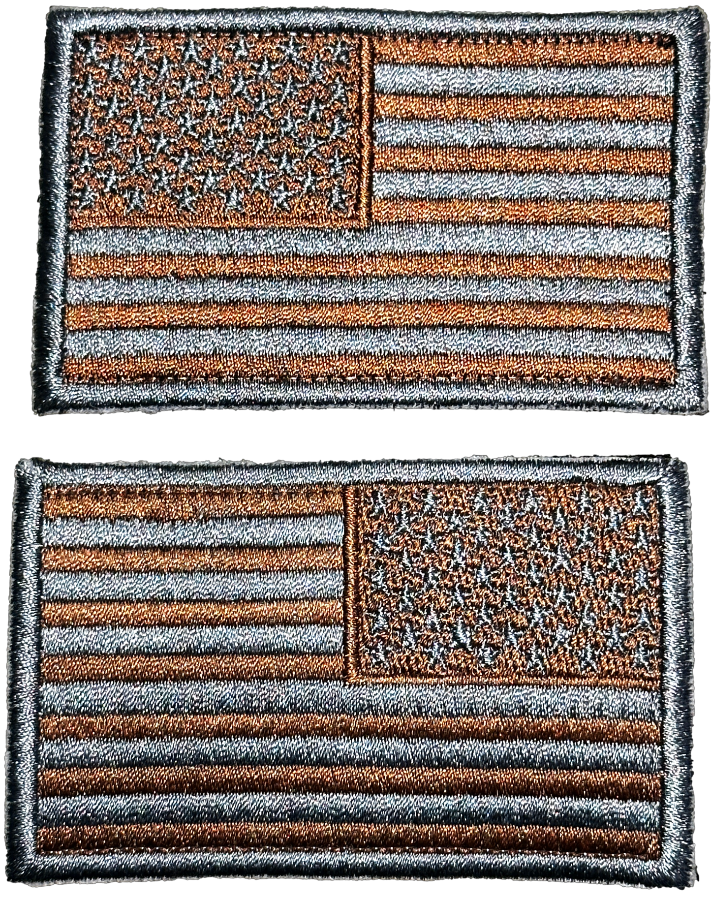 American Flag Patch 2x3 Inch Hook and Loop USA Patch Set – Forward and Reverse
