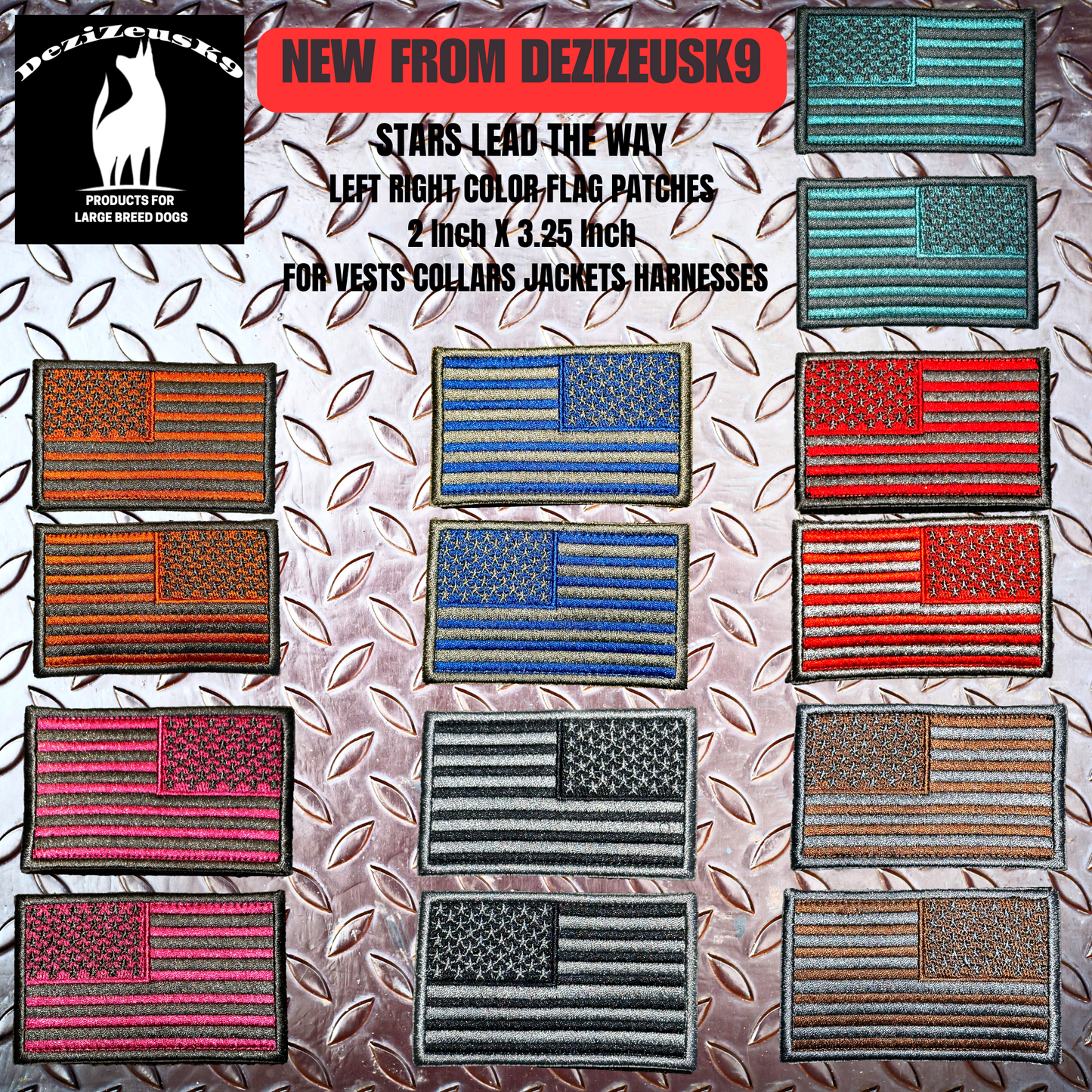 American Flag Patch 2x3 Inch Hook and Loop USA Patch Set – Forward and Reverse